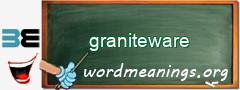WordMeaning blackboard for graniteware